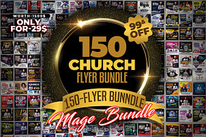 150 Church Flyers Bundle