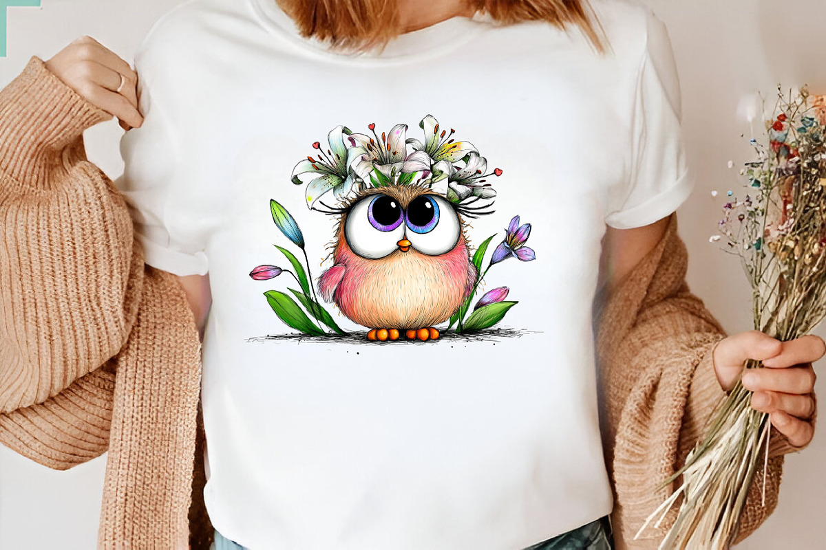 Spring Cute Baby Birds Sublimation, an Illustration by CreationArt (Photo 3 of 7)