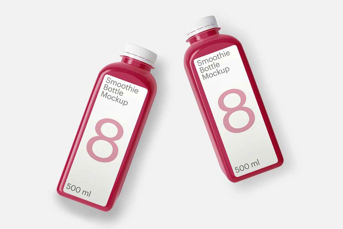 Smoothie Bottle Mockup, a Packaging Mockup by GraphicWave (Photo 6 of 10)
