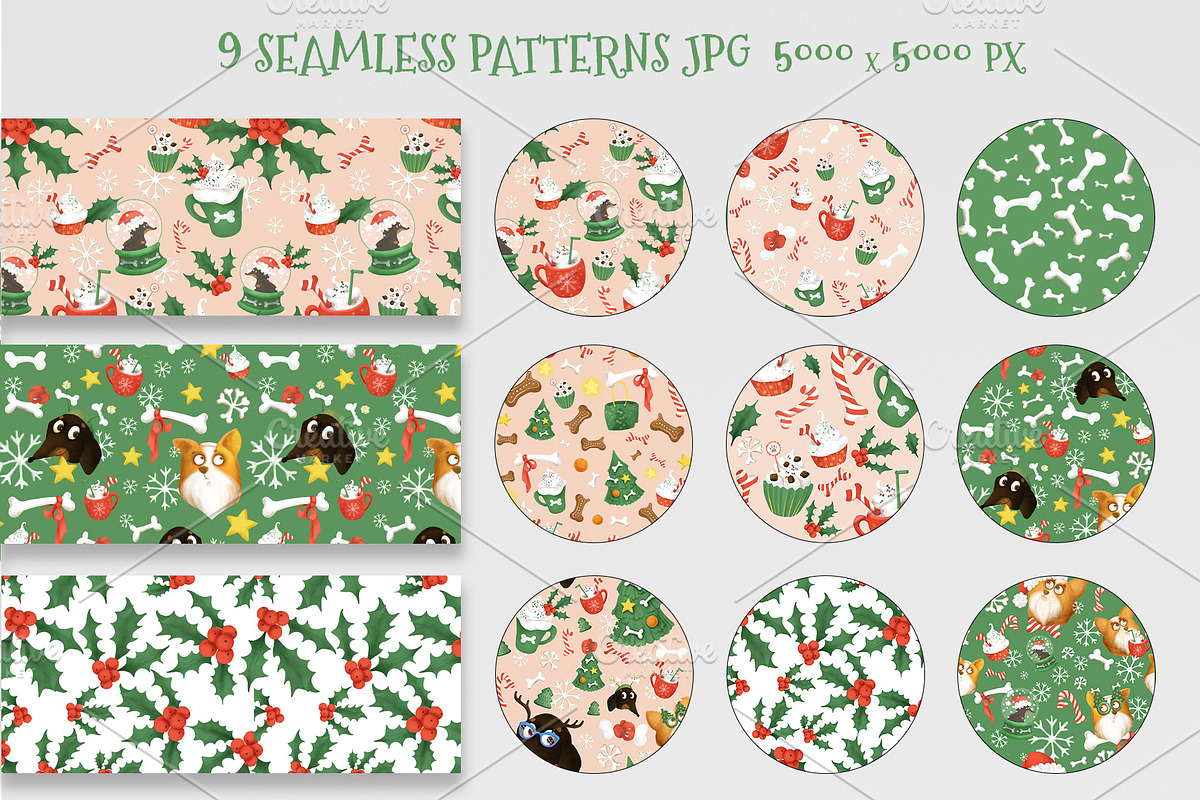 Christmas Puppies, a Seasonal Illustration by YuNa (Photo 10 of 11)