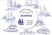 Sea and Waves, an Object Illustration by Nataliapiache (Thumbnail 1 of 5)