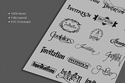 Invitation Typographic Vector Pack, a Branding & Logo Template by ORCOLOR (Thumbnail 3 of 5)