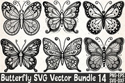 Butterfly SVG Silhouette Vector Bund, an Illustration by Rose Art (Thumbnail 1 of 5)