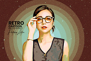 Retro Cartoon Photo Effect Action, an Action Add-On by Photoshop Action