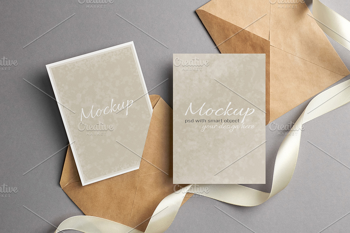 Wedding Invitation Card Mockup, a Product Mockup by nika-vera