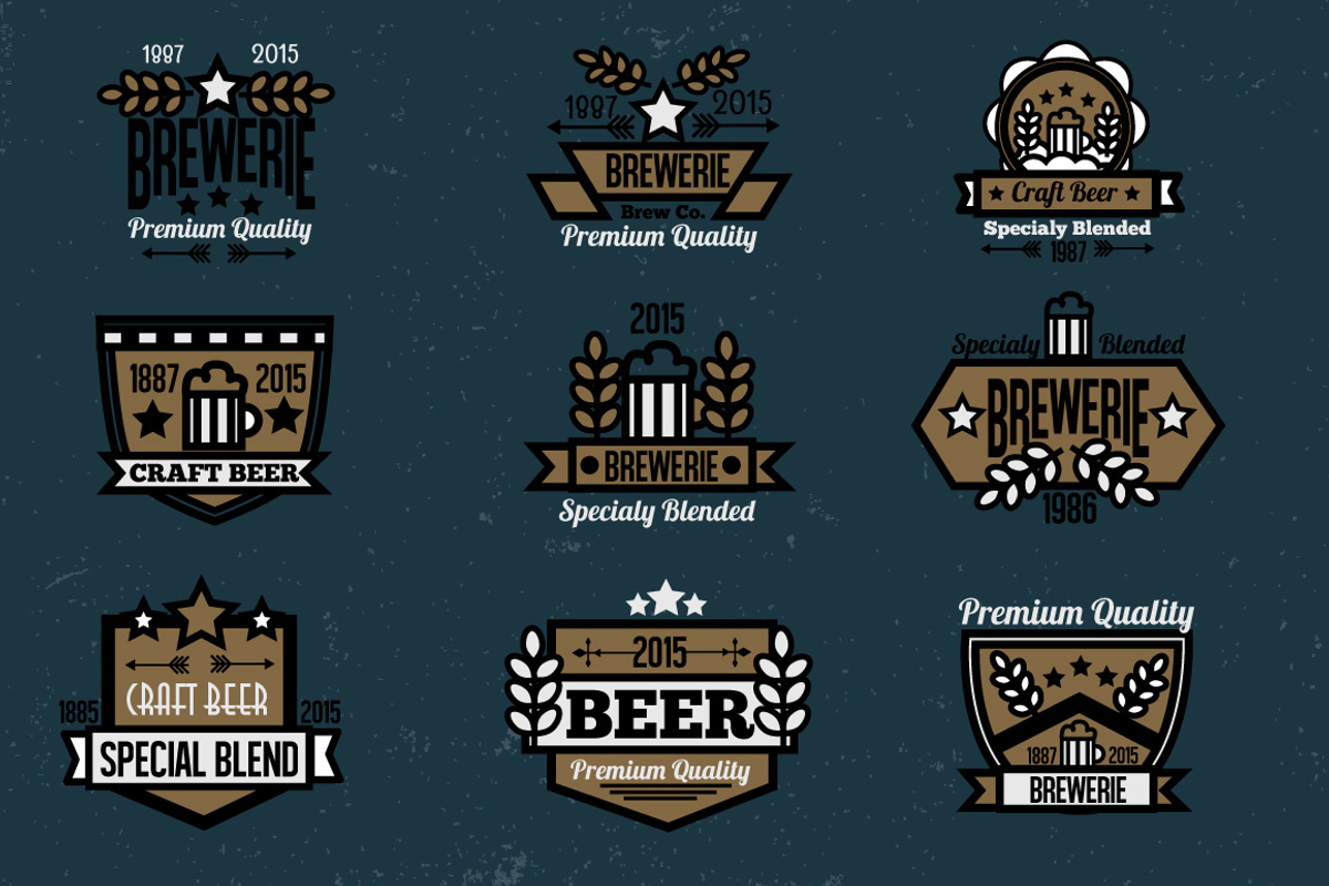 10 Beer Badges and Logos, a Branding & Logo Template by KatjaPotokar (Photo 3 of 3)