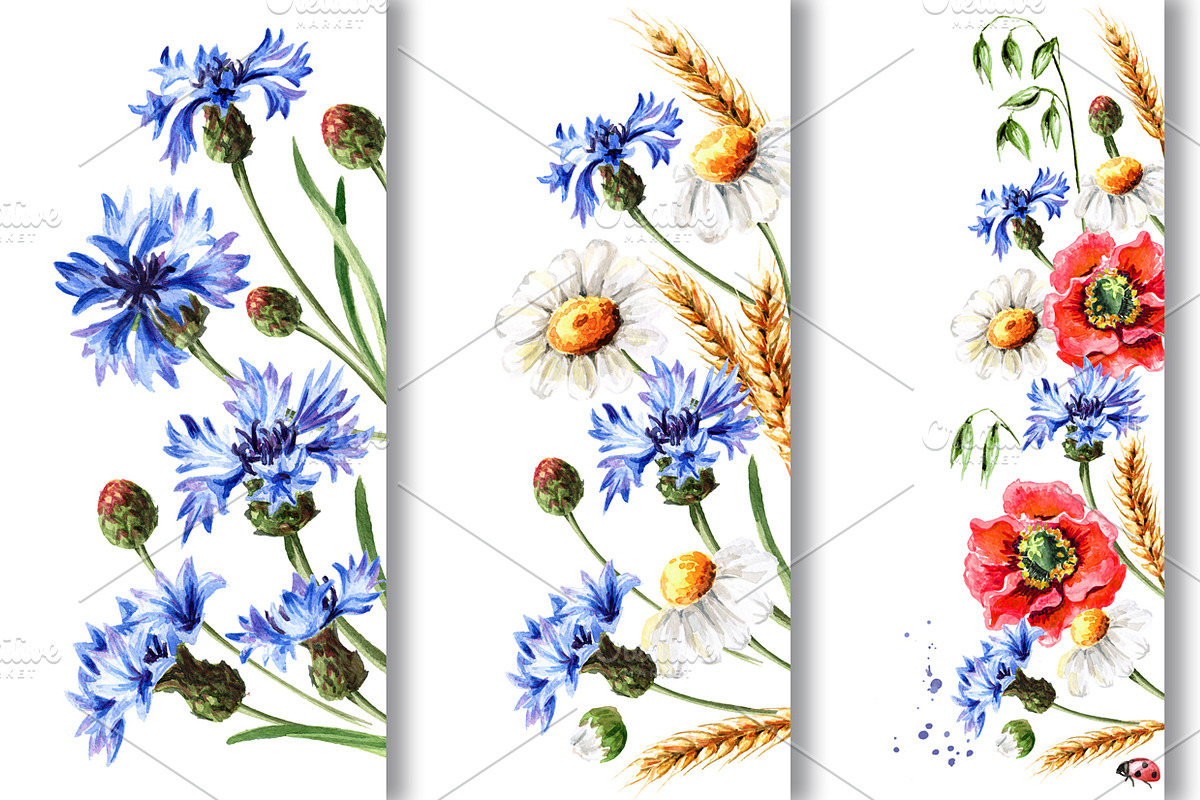 Summer flowers, a Decorative Illustration by Daria Ustiugova (Photo 6 of 10)