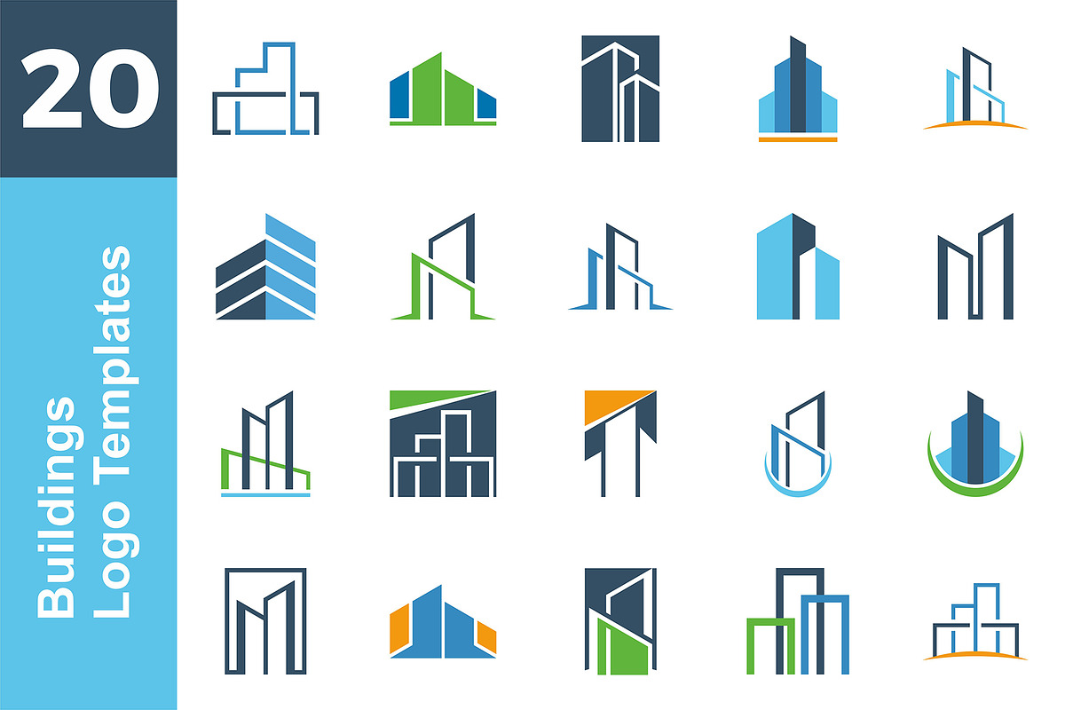 20 Logo Building Template Bundle, a Branding & Logo Template by Acongraphic (Photo 1 of 21)