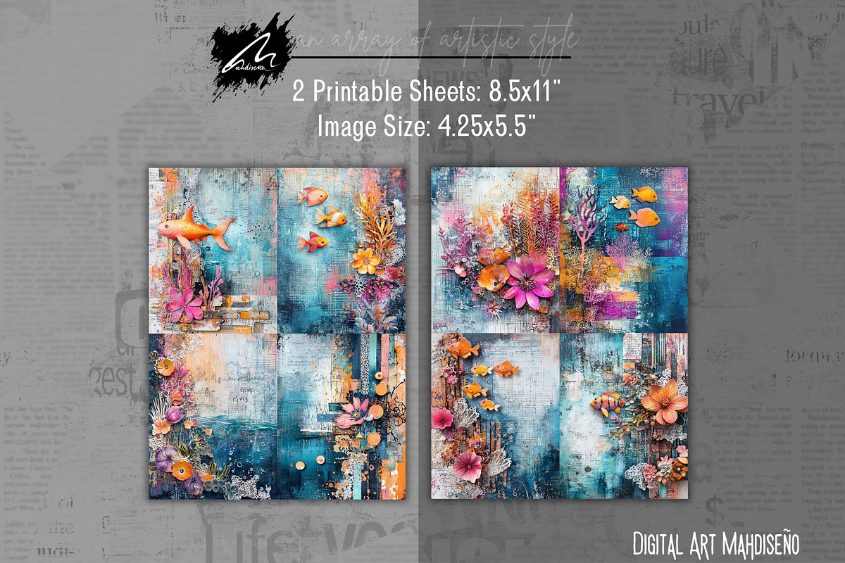 Underwater World, Mixed Media Pages, a Background Graphic by Digital Art Mahdiseño (Photo 5 of 10)