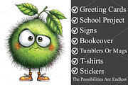 Whimsical Quirky Cute Funny Fruit, a Seasonal Illustration by Canvas Craft (Thumbnail 3 of 7)