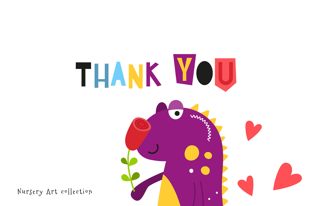 Dinosaur clipart & patterns bundle, an Animal Illustration by Nursery Art (Photo 10 of 10)
