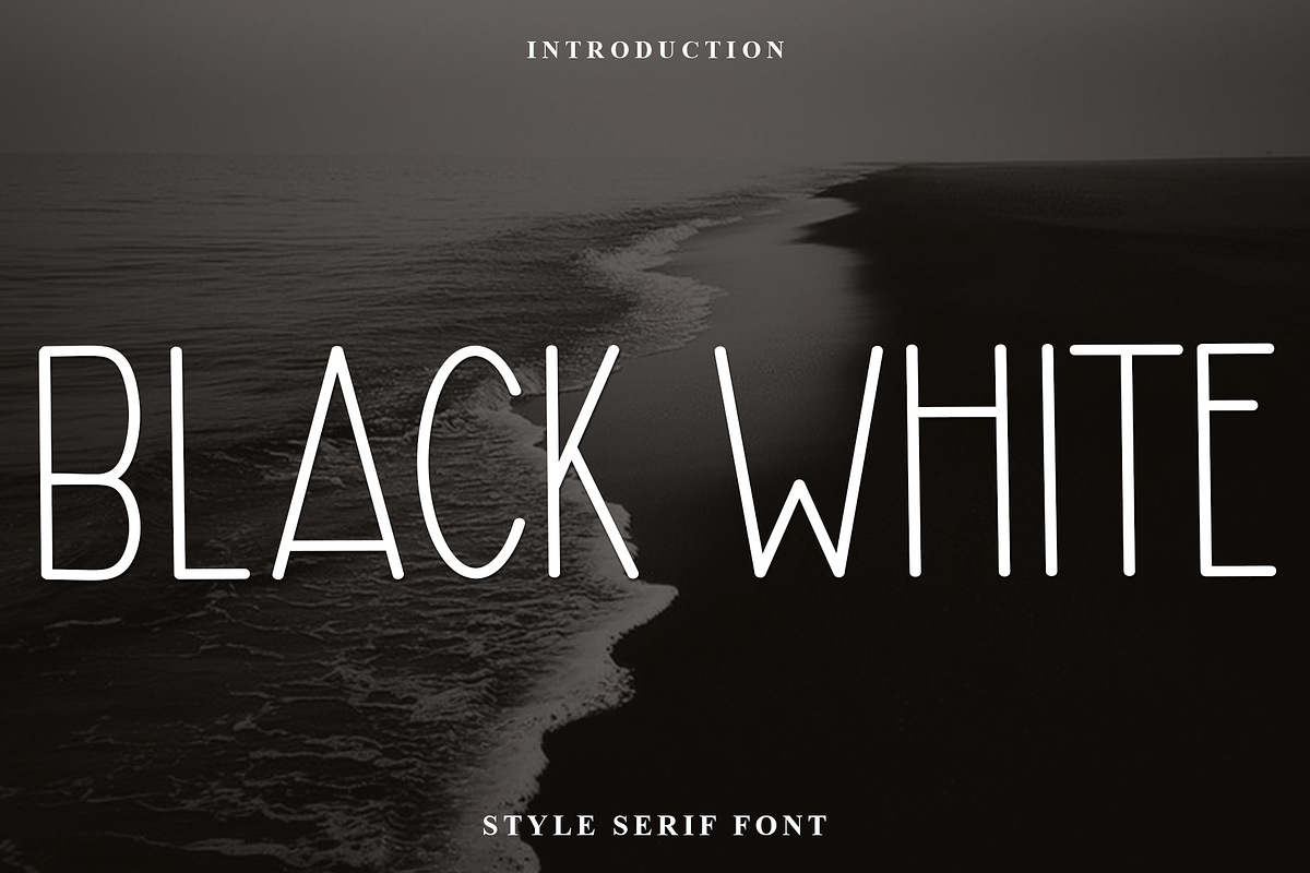 Black White, a Sans Serif Font by InermediaSTUDIO (Photo 1 of 6)