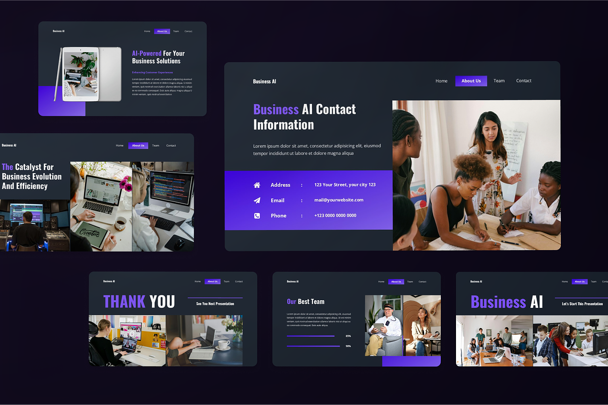 Business AI Presentation Keynote, a Presentation Template by SquidPixey (Photo 6 of 7)