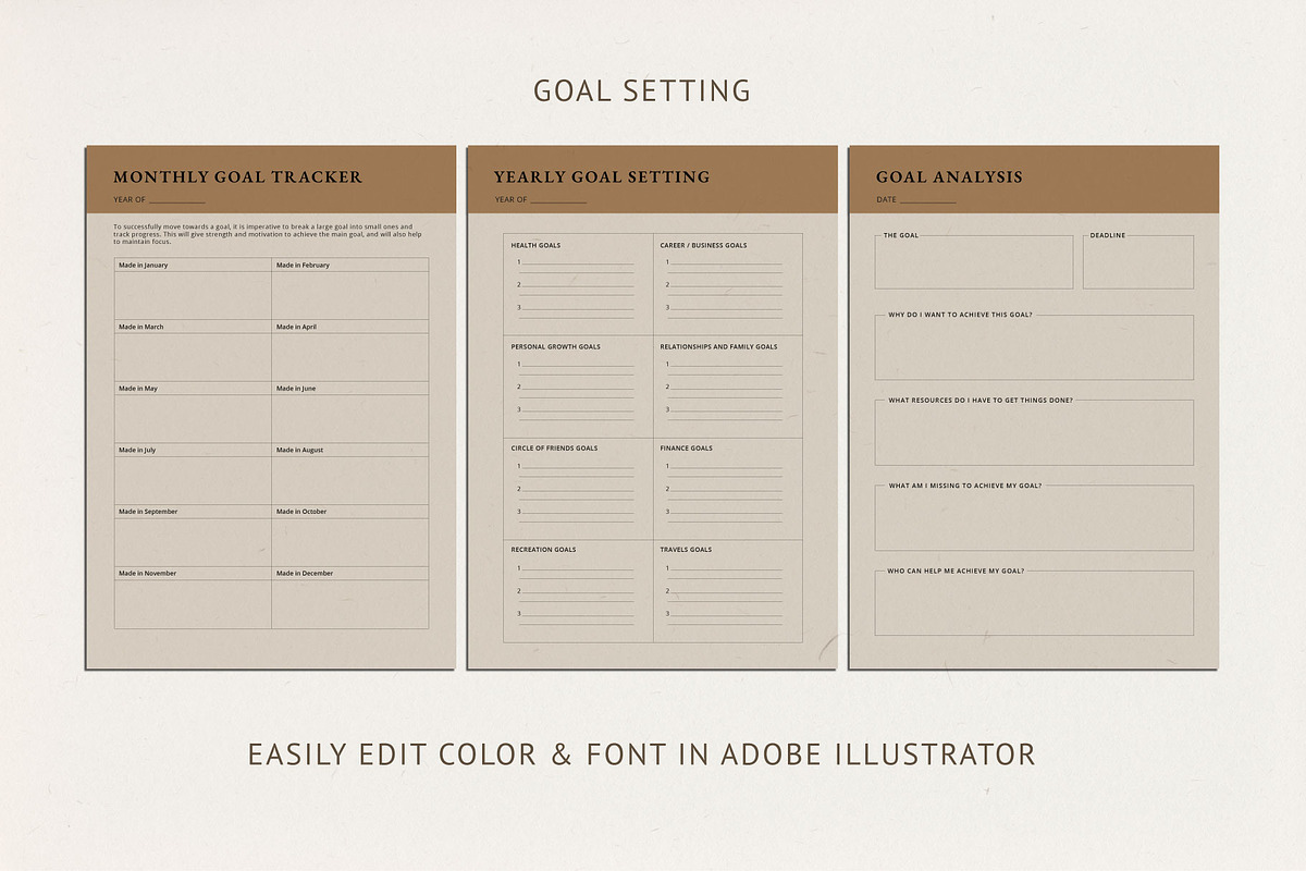 Wellness Planner, a Stationery Template by Anatartan Design (Photo 7 of 13)