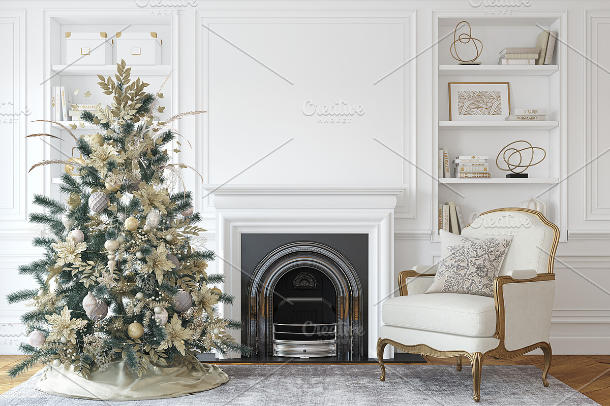 ROMANTIC CHRISTMAS Wall&Frame Mockup, a Poster Template by MyHomeMockups (Photo 3 of 11)