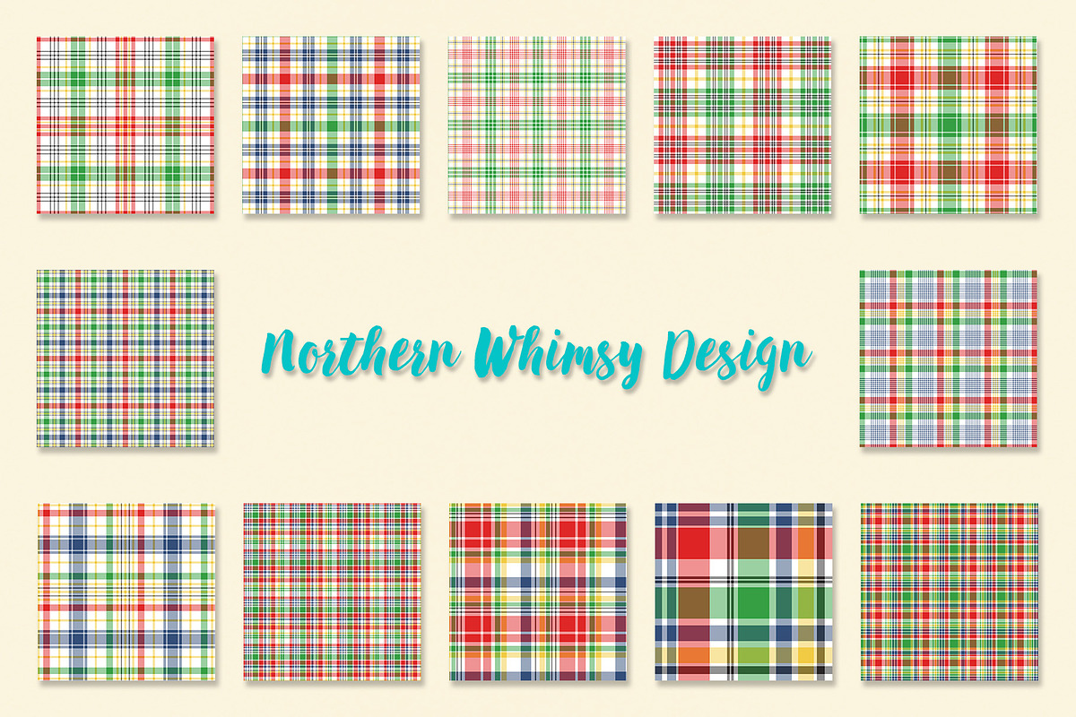 Christmas Plaid Seamless Patterns, a Pattern Graphic by Northern Whimsy Design (Photo 3 of 3)