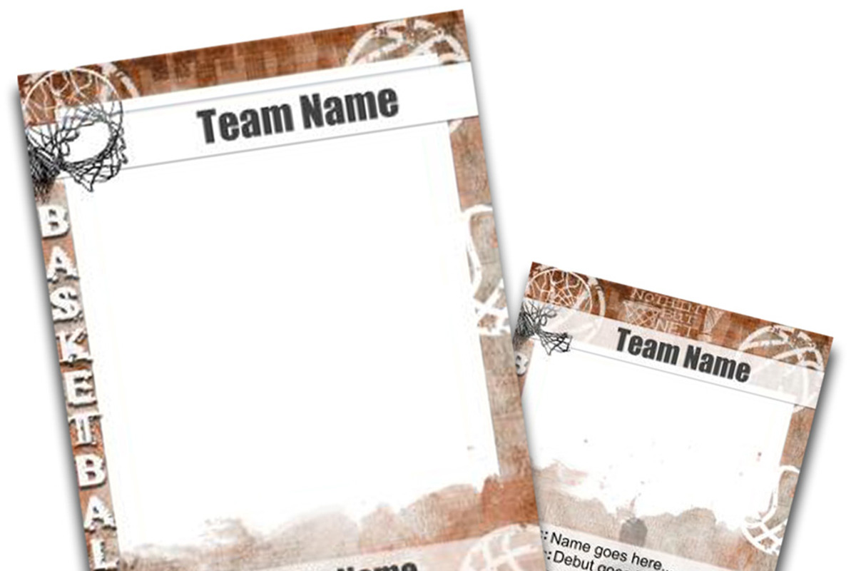 Basketball Trading Card Template, a Card Template by Brenda Avila Designs (Photo 1 of 3)