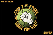 Retro Cartoon Hand Holding a Lure, a Branding & Logo Template by Judsart (Thumbnail 1 of 3)