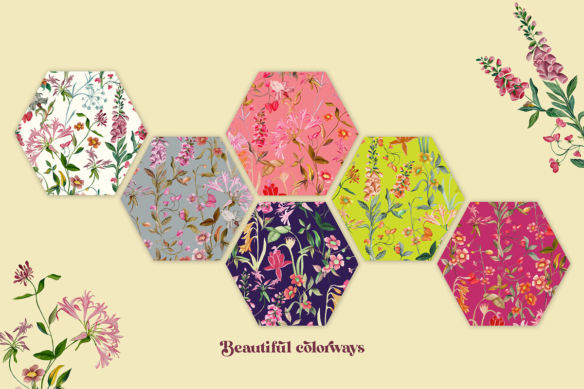 Petal Paradise Prints & Patterns, a Pattern Graphic by GND ART STUDIO (Photo 2 of 8)