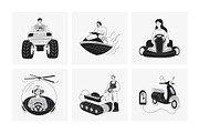 Vehicle Illustration Art Set, a Transportation Illustration by Vectors Market (Thumbnail 6 of 9)