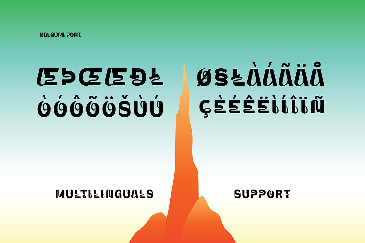 Balgumi - Experimental Font, a Sans Serif Font by Drizy (Photo 4 of 9)