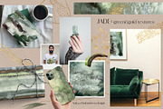 JADE Green watercolor backgrounds, a Texture Graphic by Yuliya Derbisheva (Thumbnail 2 of 13)