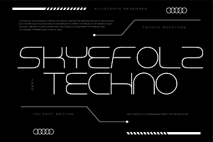 VB SkyeFolz - Futuristic Font