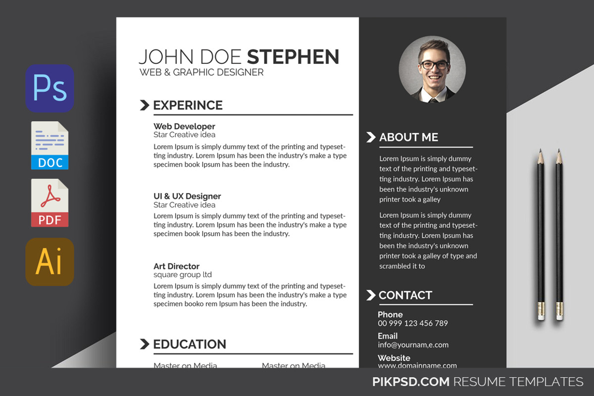Resume/CV, a Resume Template by graphicforest (Photo 2 of 5)