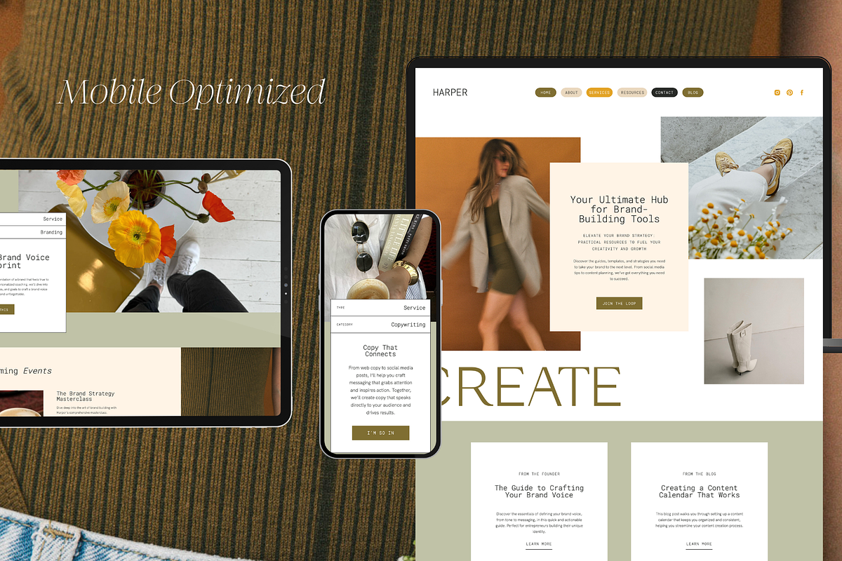 Showit Website Template | Harper, a Websites & App Template by Ladyfang Creative (Photo 4 of 6)