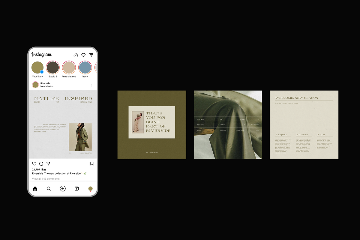 Riverside / Social Media Templates, a Social Media Template by Nikol Likja (Photo 4 of 8)
