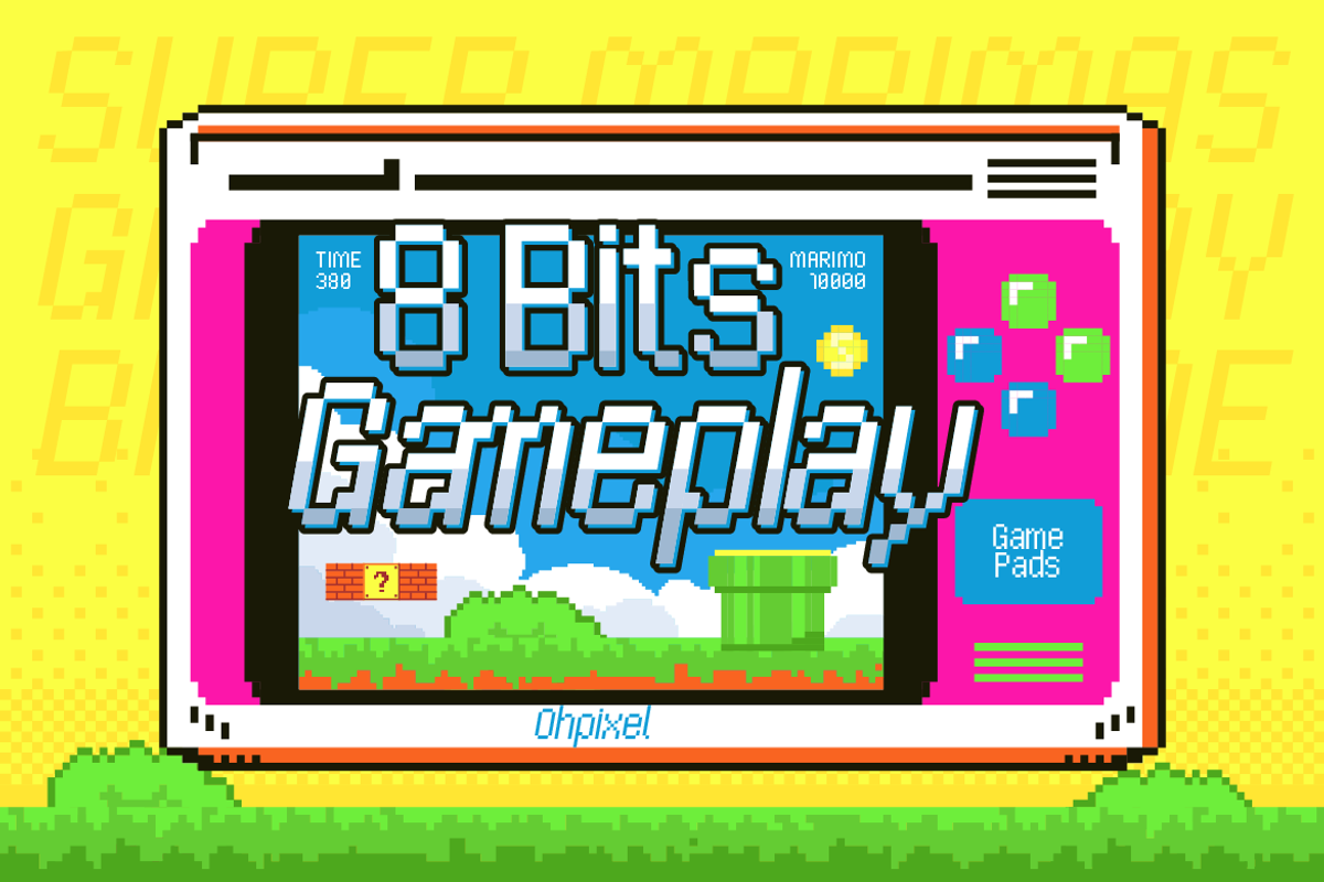 Ohpixel - Pixel Display Font, a Sans Serif Font by Artisan Themes (Photo 3 of 11)