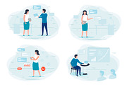 Vector Business People Illustrations, a Background Graphic by Tashal (Thumbnail 4 of 5)