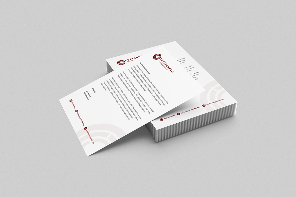 High-Quality Letterhead Mockup, a Books & Magazine Mockup by swsi-studio (Photo 2 of 5)
