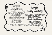 Simple Daily Writing, a Handwritten Font by cocodesign (Thumbnail 3 of 7)