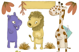 Safari Party Clipart pack