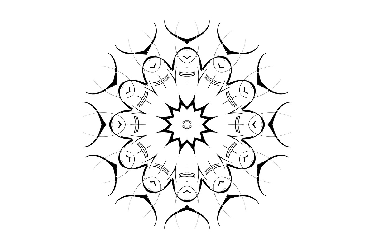 Modern Black and White Mandala Pack, a Decorative Illustration by NJ Himel (Photo 62 of 101)