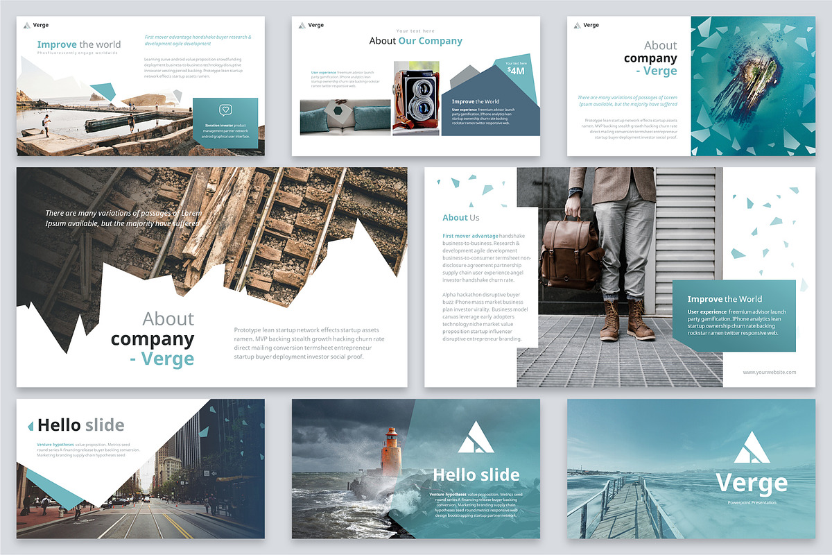 Verge Modern Powerpoint Template, a Presentation Template by Reshapely (Photo 4 of 16)