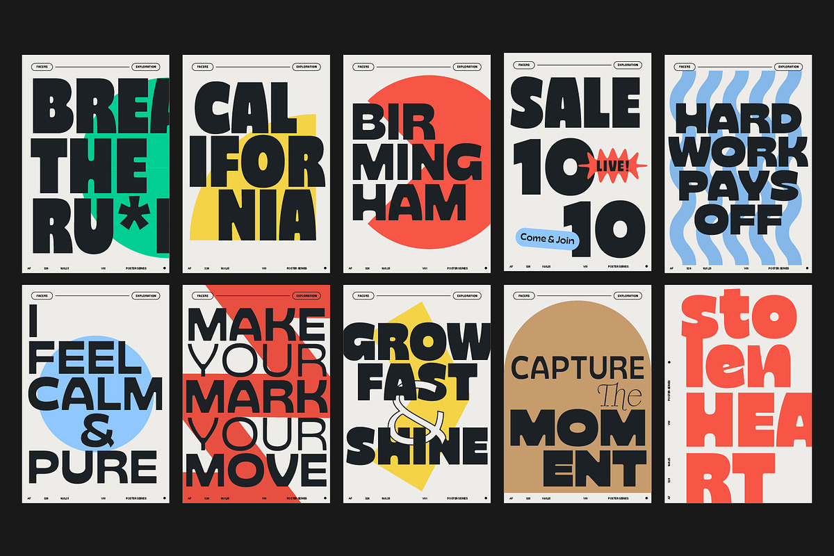 Facers, a Sans Serif Font by Adam Fathony (Photo 8 of 18)