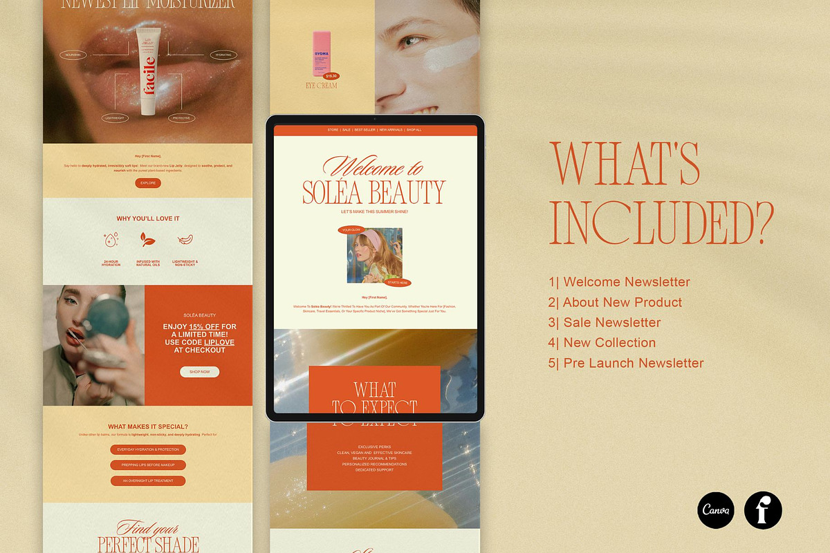 Flodesk Email Template Canva Graphic, an Email Template by Amaré Creative (Photo 2 of 6)