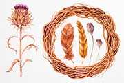Fall collection. Watercolor., a Decorative Illustration by AlexGreenArt (Thumbnail 6 of 11)