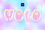 Holographic Balloon Text Effect, a Layer Style Add-On by Andrew Skoch Design (Thumbnail 1 of 5)