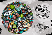 Cartoon Round Epidemic Illustration, a Healthcare Illustration by BALABOLKA (Thumbnail 2 of 2)