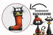 Whimsical Christmas Black Cats Clipa, an Illustration by Libby Wishes (Thumbnail 3 of 7)