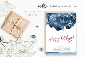 Watercolor Snowflake Winter Graphics