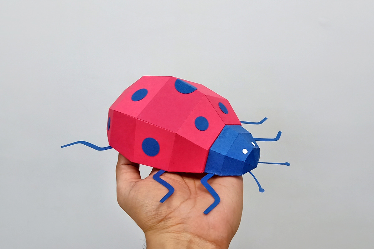 DIY Lady bug beetle - 3d papercraft, a Templates & Theme by PAPER amaze