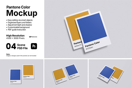 Pantone Color Mockup Bundle Set, an Advertising Mockup by Rielismee