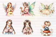 Fairy Girls Forest Animals Clipart, an Illustration by CreationArt (Thumbnail 3 of 5)
