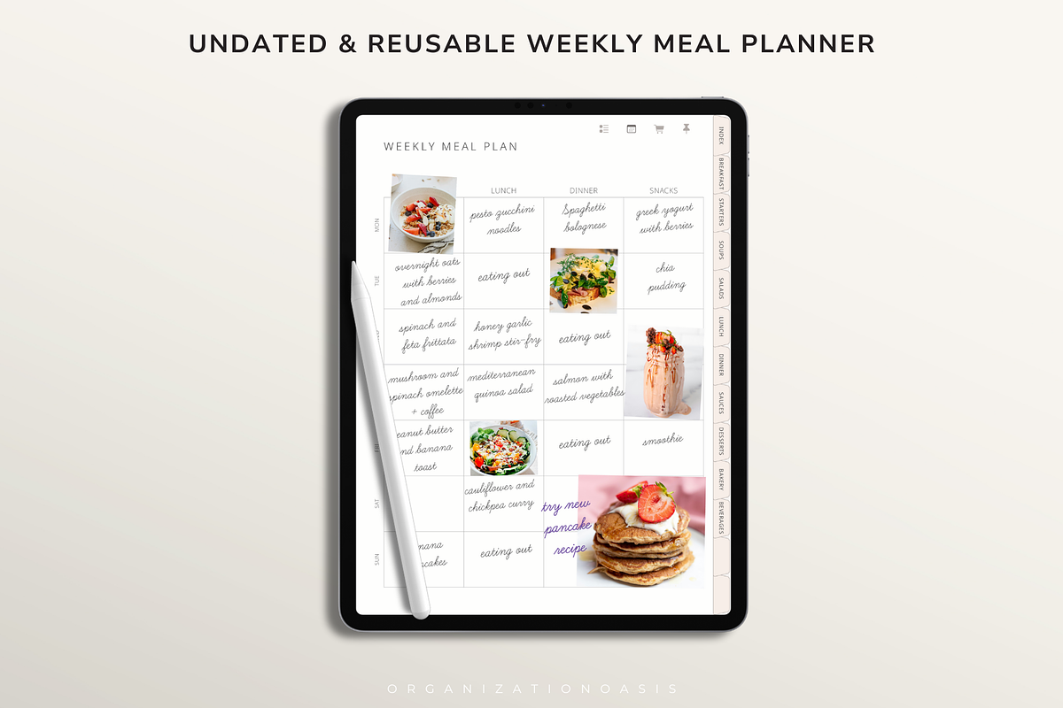 Digital Recipe Book for GoodNotes, a Templates & Theme by OrganizationOasisRo (Photo 9 of 10)