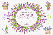 Lavender Watercolor Bundle, a Decorative Illustration by Olena Kovalova Design (Thumbnail 1 of 11)