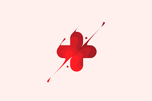 Red cross vector logo, a Templates & Theme by Himalia1